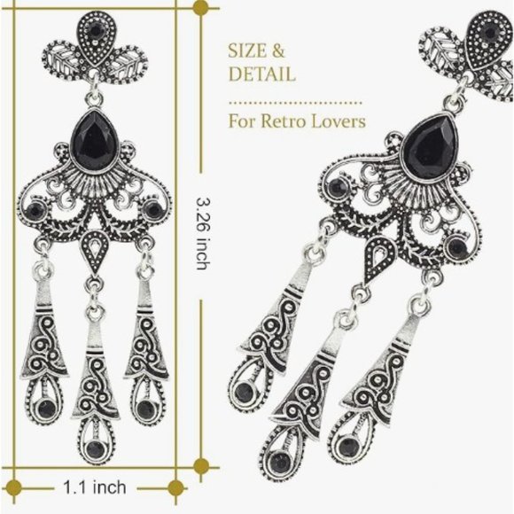 Women's Vintage 1920's Sequin Beaded Tassels Hem Flapper Dress with Accessories - Picture 4 of 7